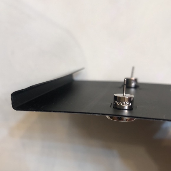 Coach Polished Silver Tone Signature C Disc Stud Earrings NWT - Picture 8 of 12